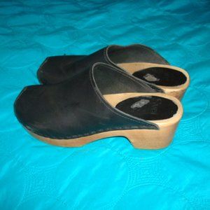 SVEN NO 6. clogs peep open toe BLACK 39 8 / 8.5